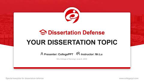 Gifu College of Nursing Graduation Thesis Defense PPT Template
