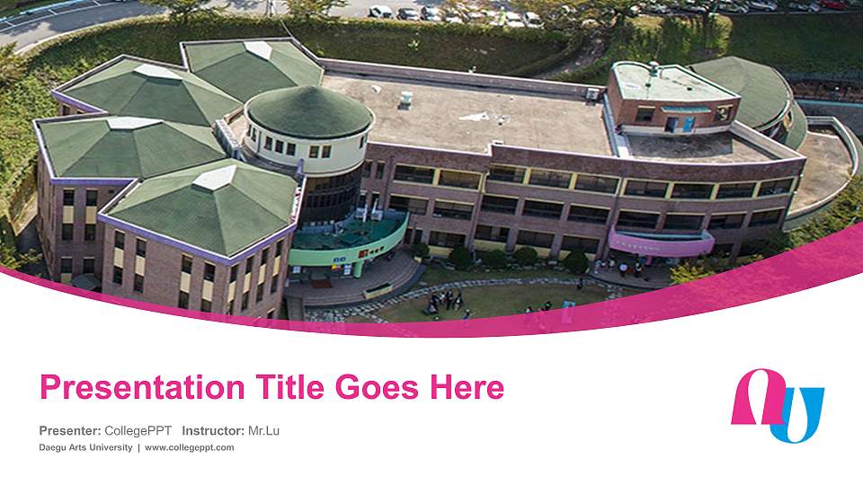 Daegu Arts University Course/Courseware Creation PPT Template16:9 ratio PPT effect preview image