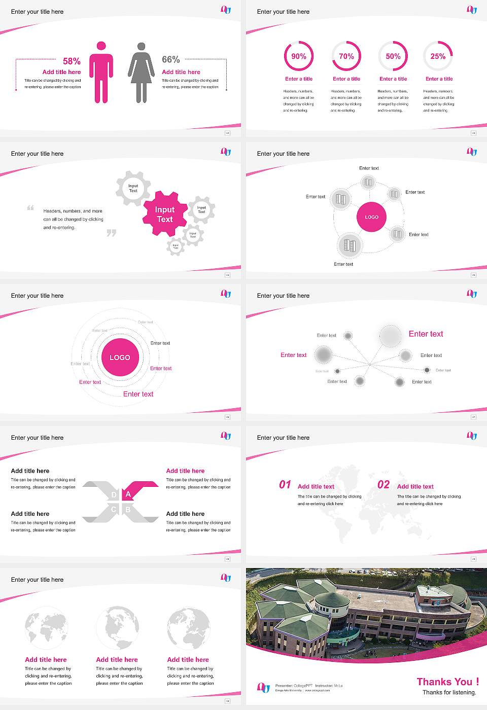 Daegu Arts University Course/Courseware Creation PPT Template16:9 ratio PPT effect preview image4