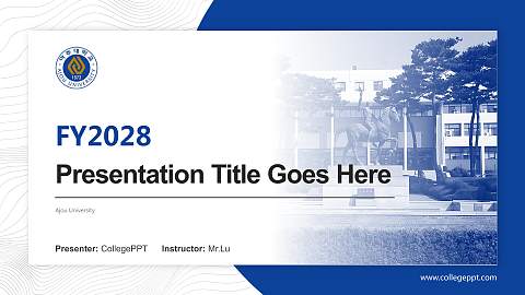 Ajou University Academic Presentation/Research Findings Report PPT Template