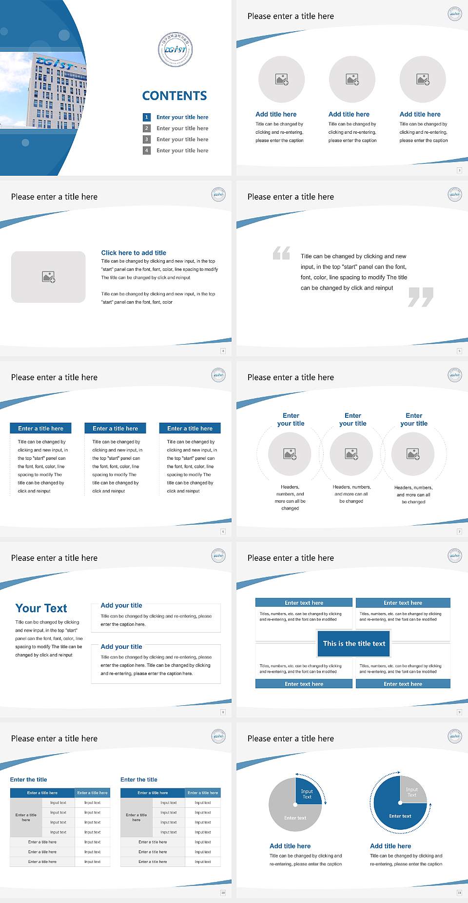 Daegu Gyeongbuk Institute of Science and Technology Course/Courseware Creation PPT Template4:3 ratio PPT effect preview image2