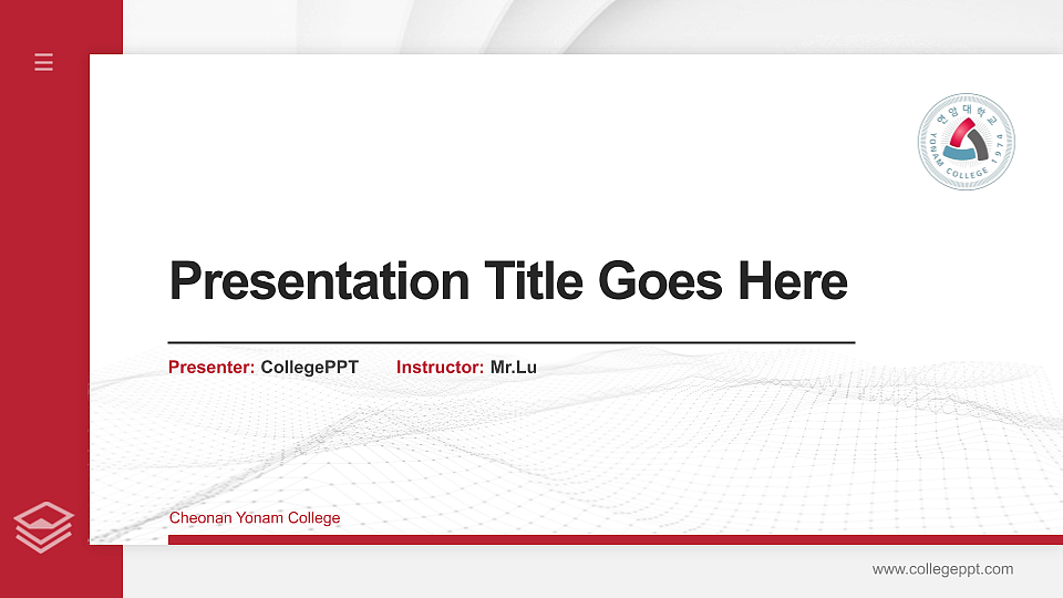 Cheonan Yonam College Thesis Proposal/Graduation Defense PPT Template_Slide preview image1
