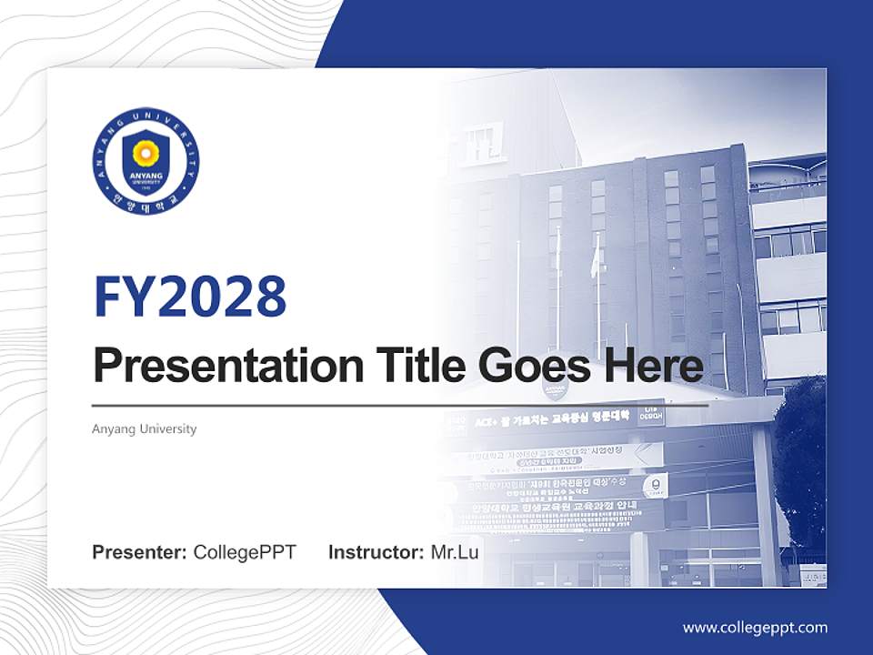 Anyang University Academic Presentation/Research Findings Report PPT Template4:3 ratio PPT effect preview image5