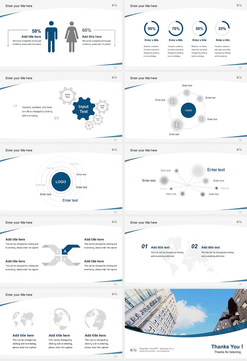 Baekseok Arts University Course/Courseware Creation PPT Template16:9 ratio PPT effect preview image4