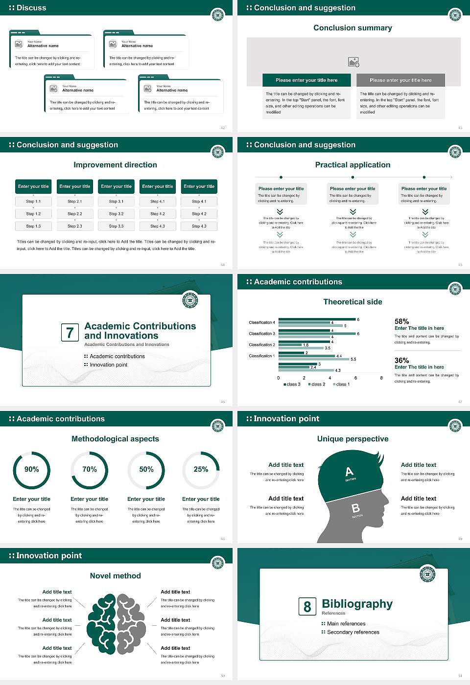 Chung Cheong University Graduation Thesis Defense PPT Template16:9 ratio PPT effect preview image6