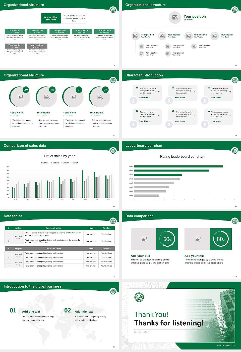Busan Women’s College Academic Presentation/Research Findings Report PPT Template16:9 ratio PPT effect preview image4