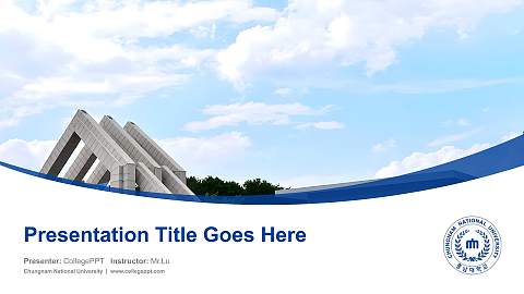 Chungnam National University Course/Courseware Creation PPT Template
