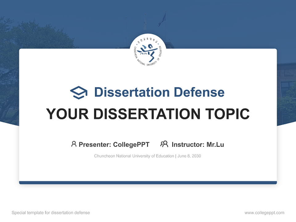 Chuncheon National University of Education Graduation Thesis Defense PPT Template_Slide preview image1