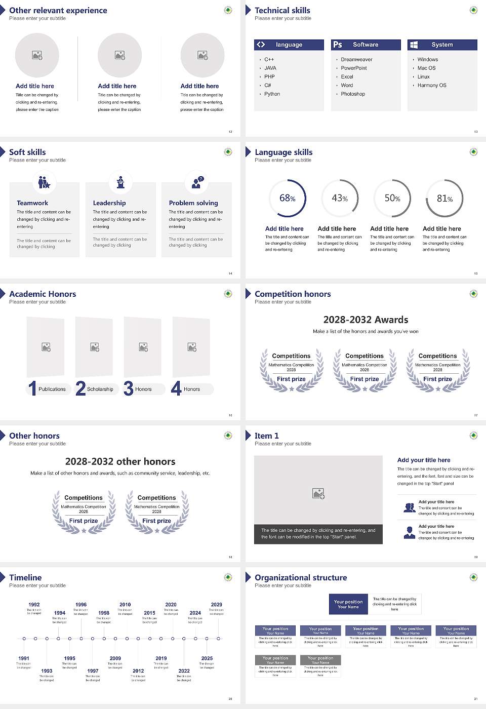 Daegu Cyber University Resume PPT Template16:9 ratio PPT effect preview image3