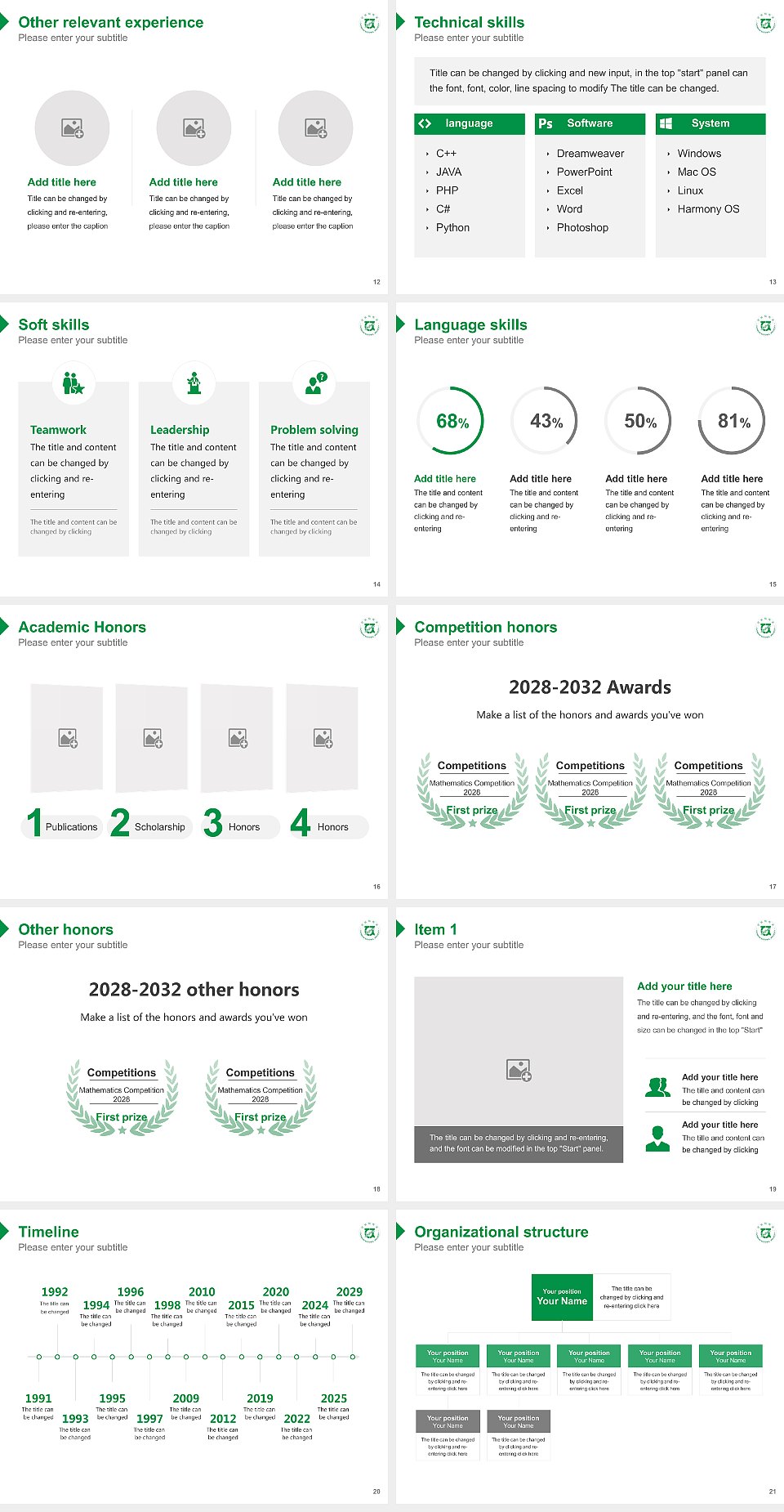 Chonnam National University Resume PPT Template_Slide preview image3