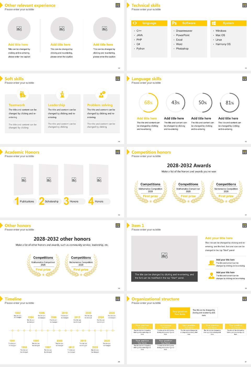 Busan University of Foreign Studies Resume PPT Template16:9 ratio PPT effect preview image3