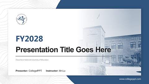 Chuncheon National University of Education Academic Presentation/Research Findings Report PPT Template
