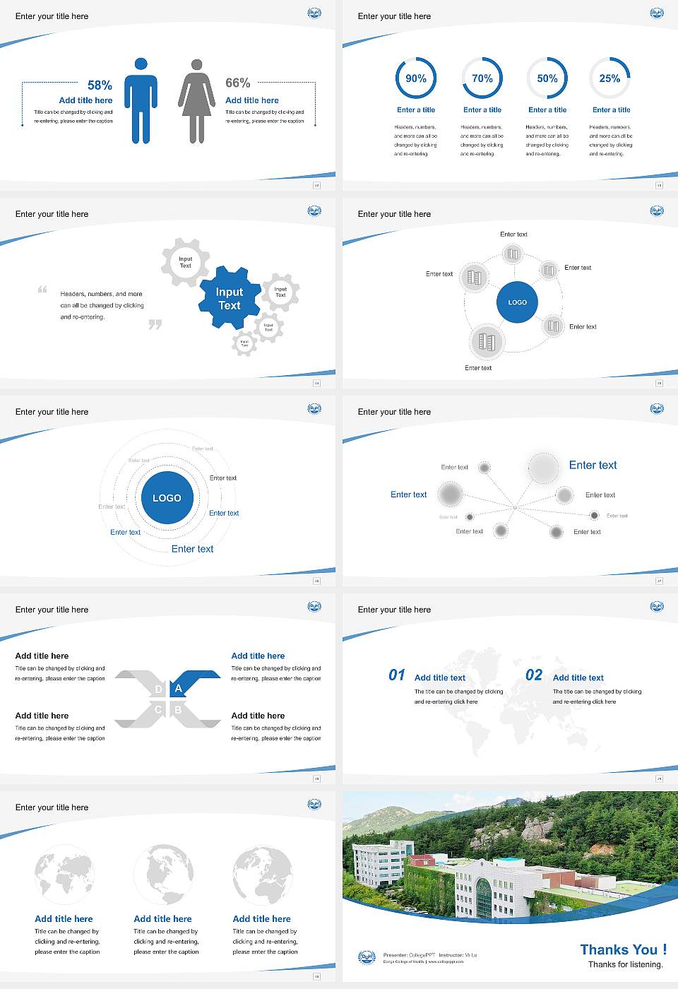Donga College of Health Course/Courseware Creation PPT Template16:9 ratio PPT effect preview image4