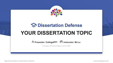 Chungnam Provincial College Graduation Thesis Defense PPT Template