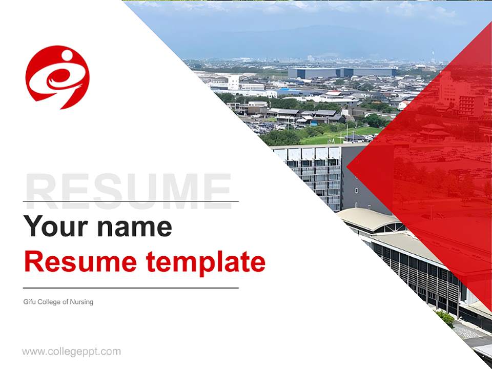 Gifu College of Nursing Resume PPT Template4:3 ratio PPT effect preview image5