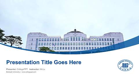 Dankook University Course/Courseware Creation PPT Template