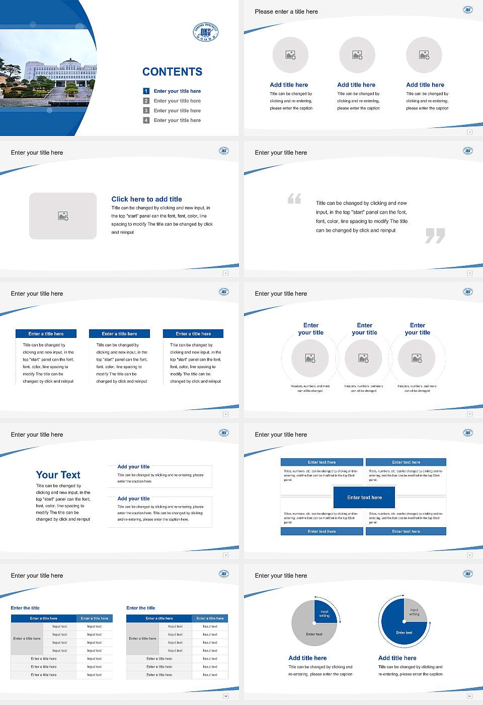 Dankook University Course/Courseware Creation PPT Template16:9 ratio PPT effect preview image2