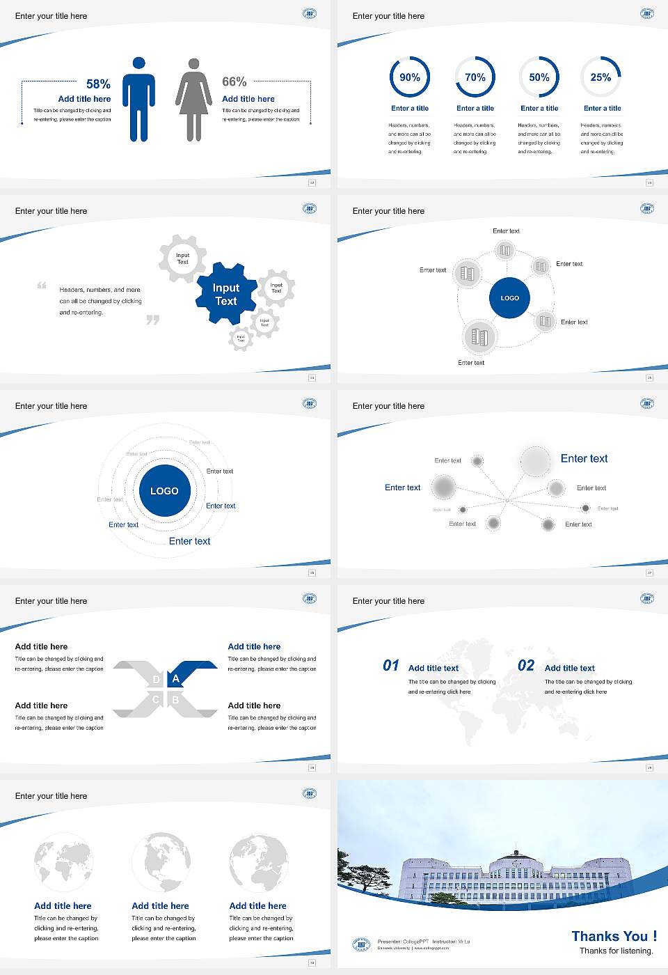 Dankook University Course/Courseware Creation PPT Template16:9 ratio PPT effect preview image4