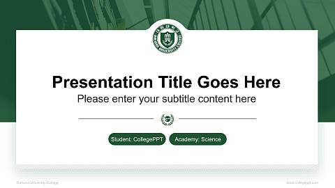 Daewon University College National Scholarship Defense PPT Template