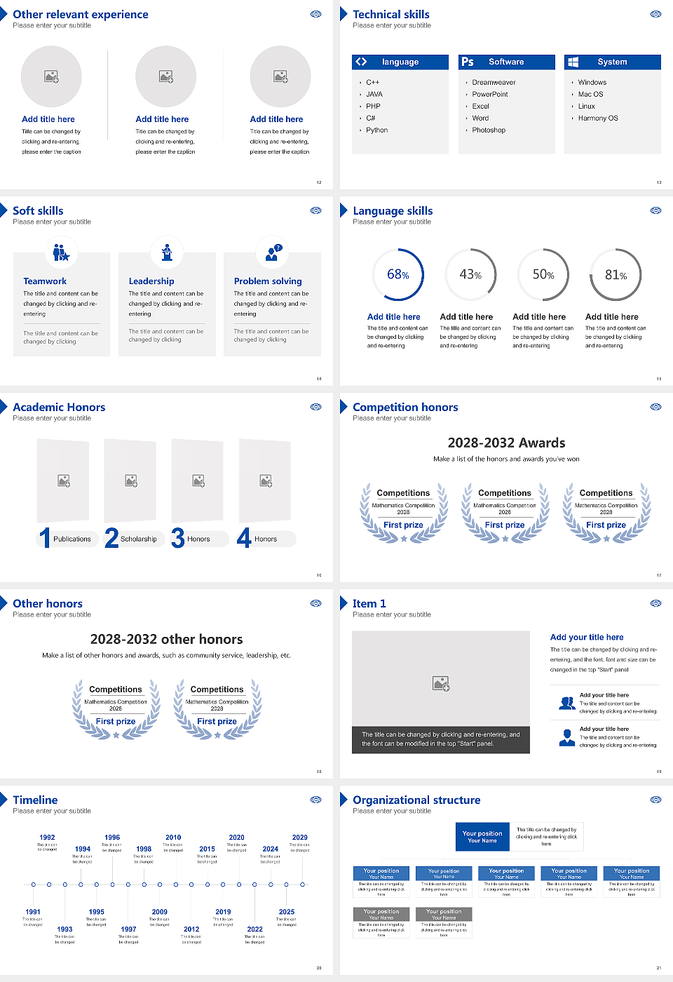 Chunnam Techno University Resume PPT Template_Slide preview image3