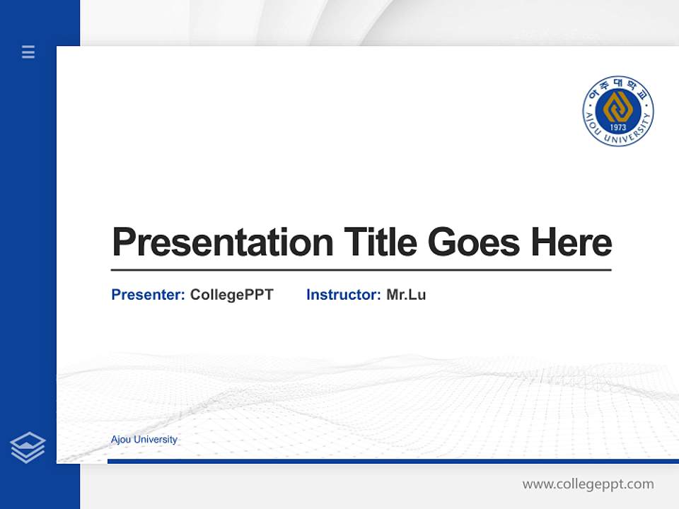 Ajou University Thesis Proposal/Graduation Defense PPT Template4:3 ratio PPT effect preview image5