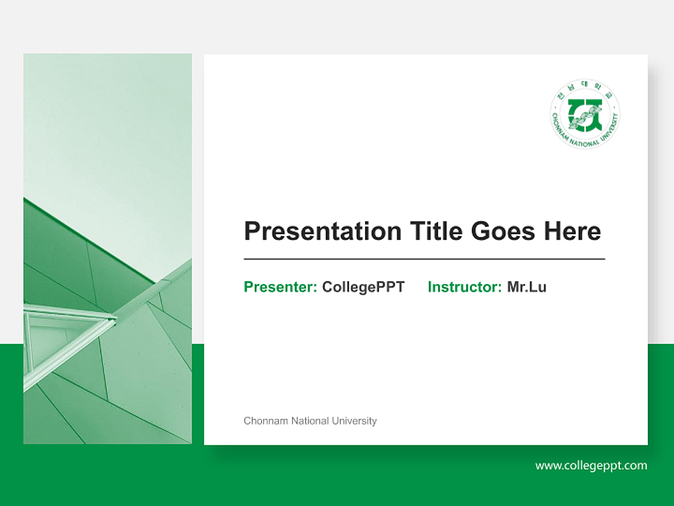 Chonnam National University General Purpose PPT Template_Slide preview image1