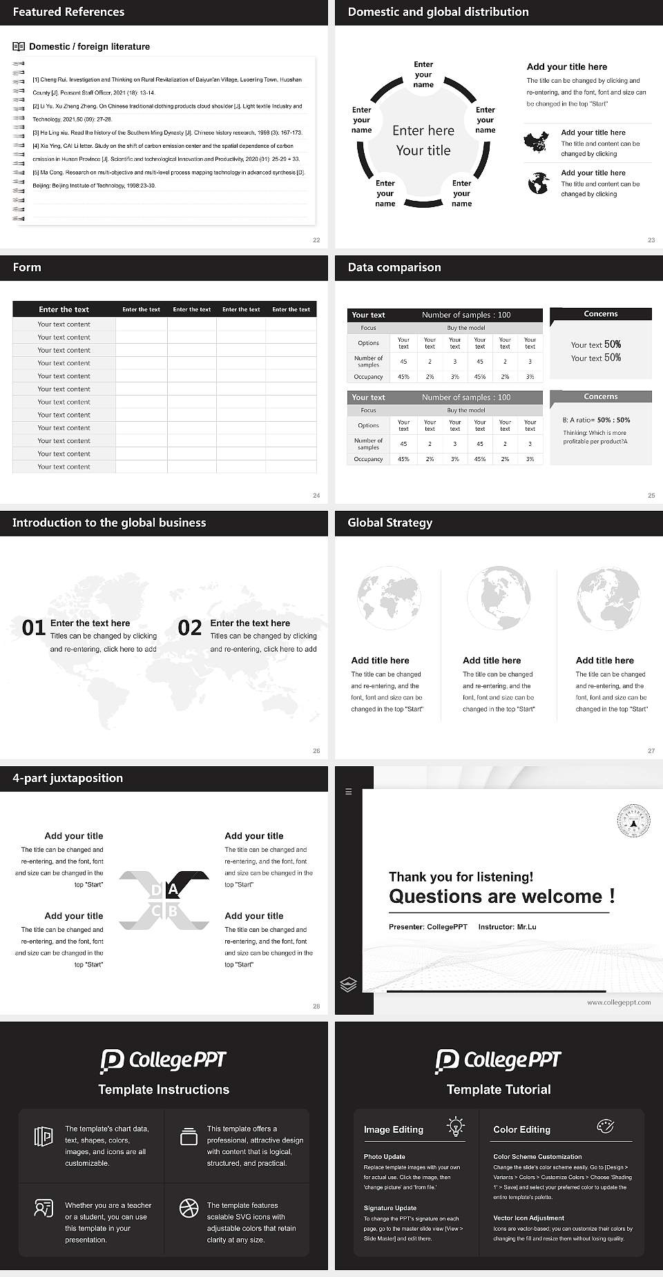 Chongshin University Thesis Proposal/Graduation Defense PPT Template4:3 ratio PPT effect preview image4