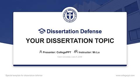 Calvin University Graduation Thesis Defense PPT Template