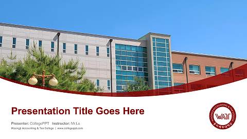 Woongji Accounting & Tax College Course/Courseware Creation PPT Template