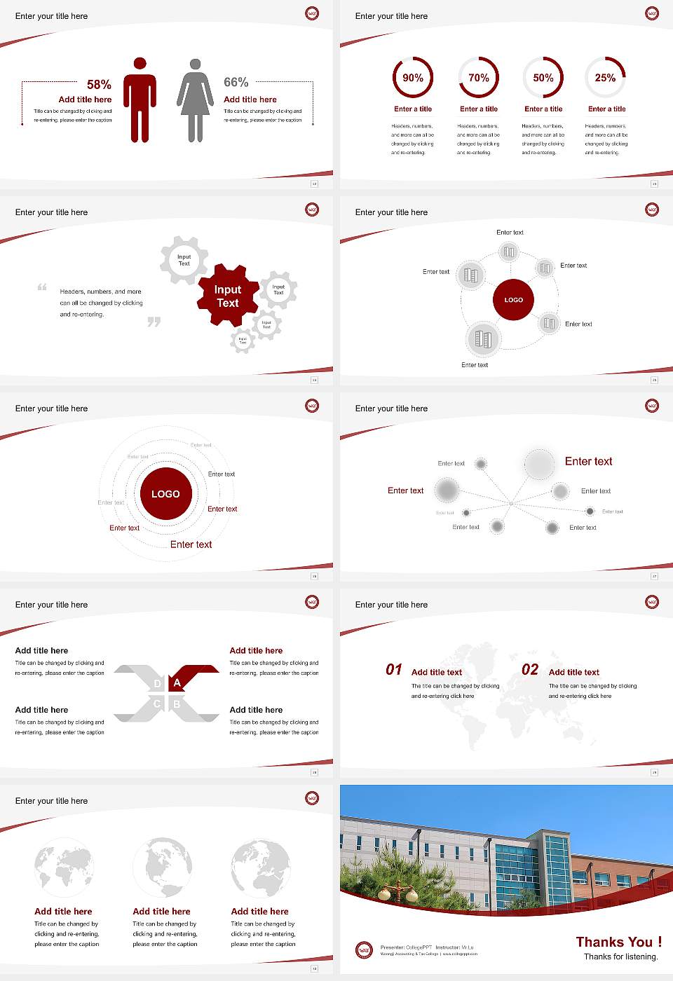 Woongji Accounting & Tax College Course/Courseware Creation PPT Template16:9 ratio PPT effect preview image4