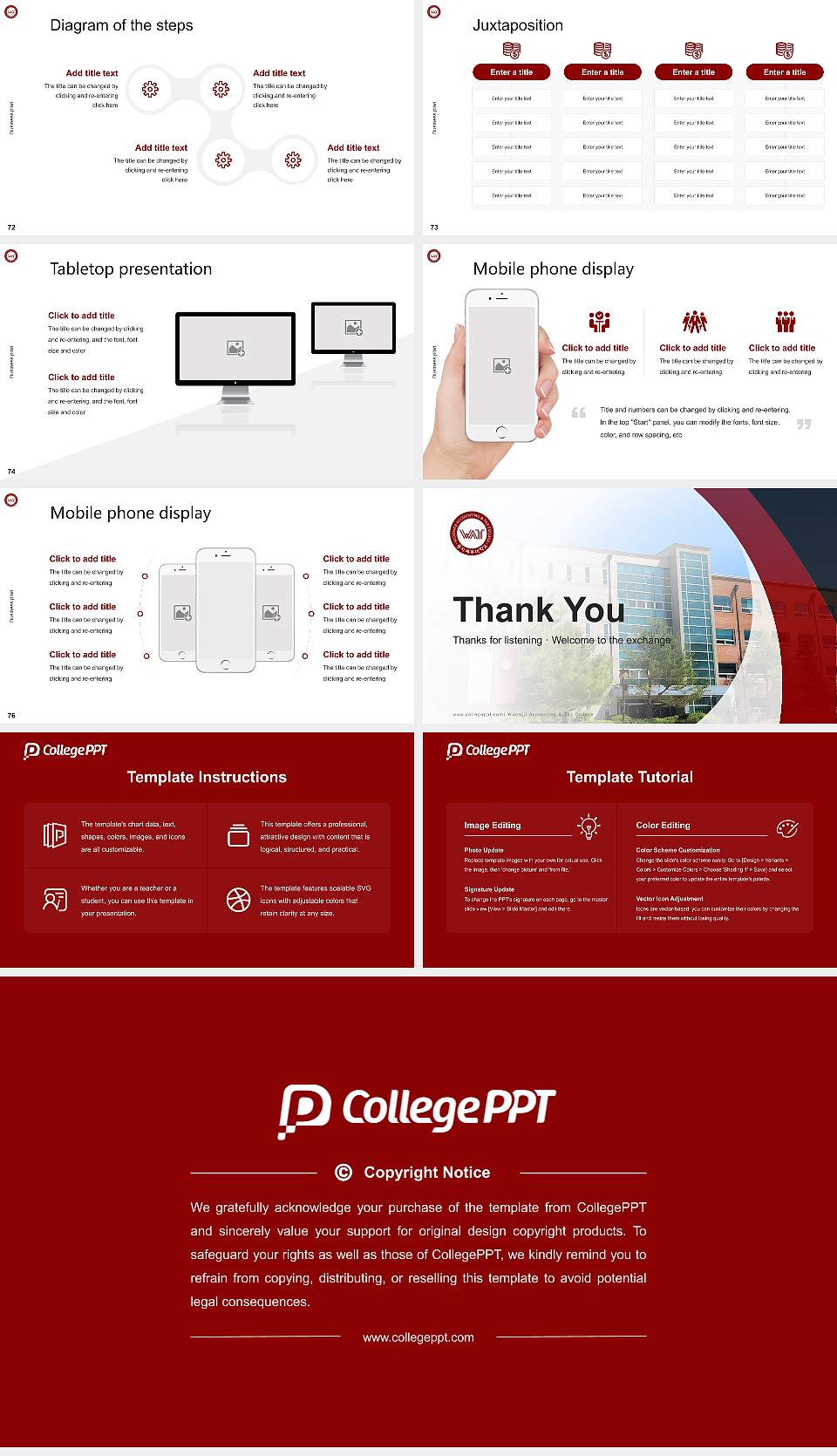 Woongji Accounting & Tax College Competition/Entrepreneurship Contest PPT Template16:9 ratio PPT effect preview image9