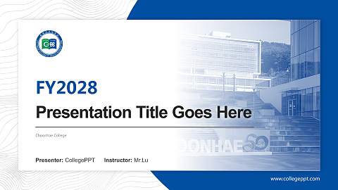 Choonhae College Academic Presentation/Research Findings Report PPT Template