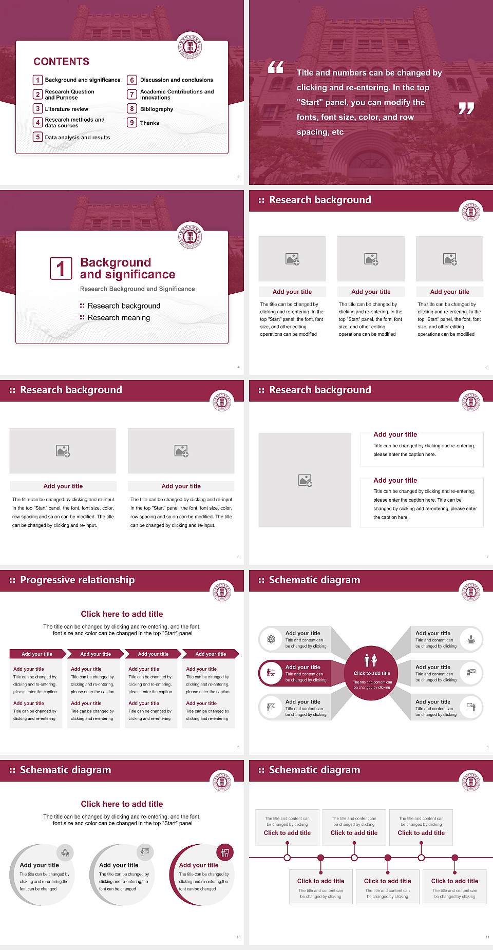 Dongduk Women’s University Graduation Thesis Defense PPT Template4:3 ratio PPT effect preview image2