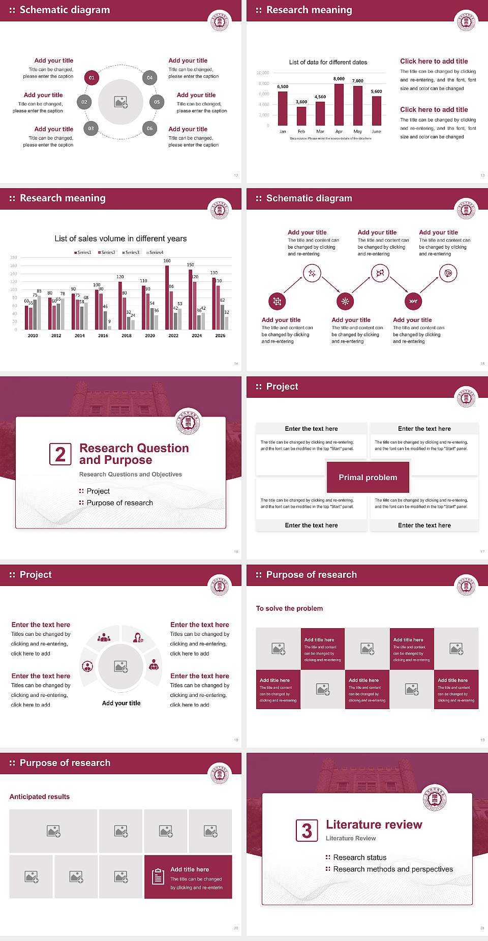 Dongduk Women’s University Graduation Thesis Defense PPT Template4:3 ratio PPT effect preview image3