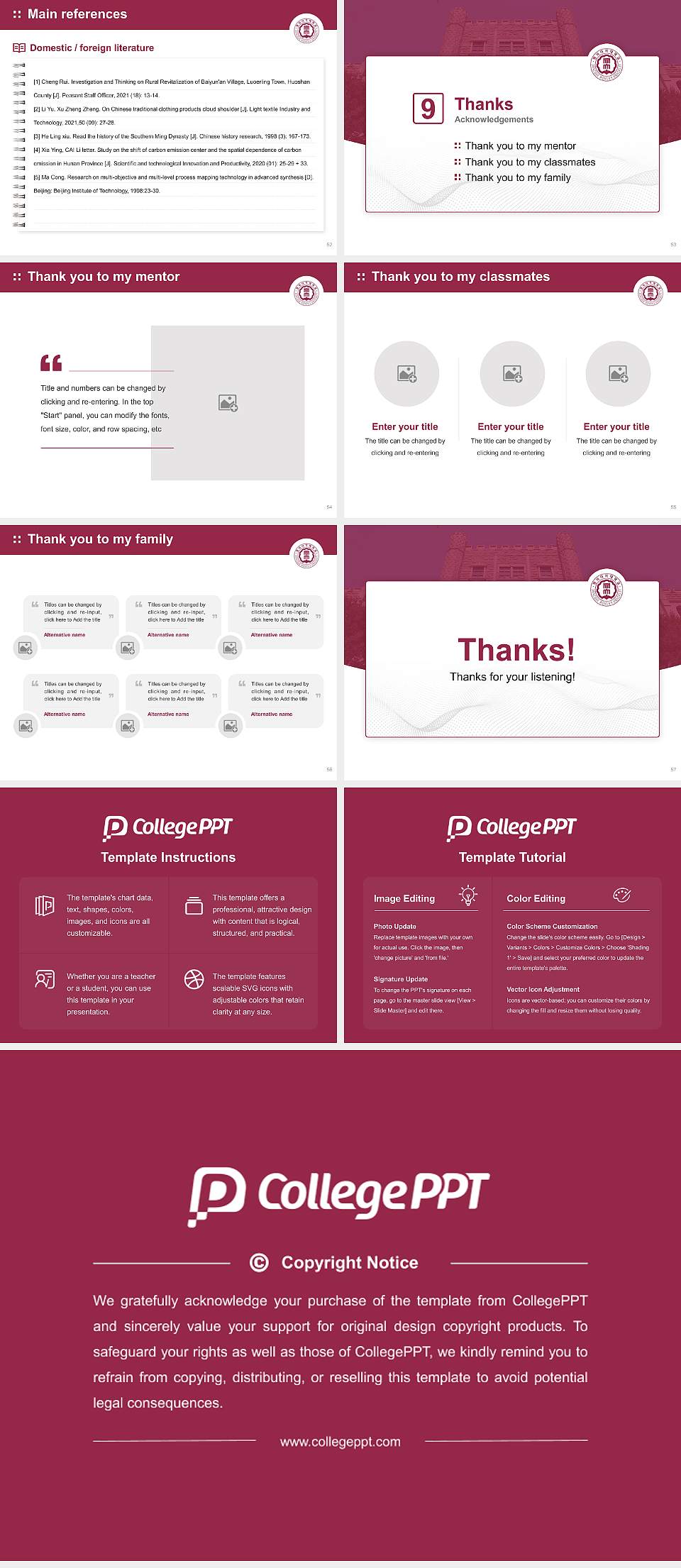 Dongduk Women’s University Graduation Thesis Defense PPT Template4:3 ratio PPT effect preview image7