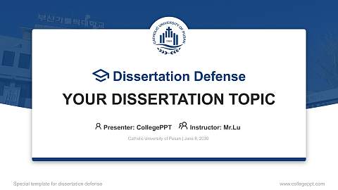 Catholic University of Pusan Graduation Thesis Defense PPT Template