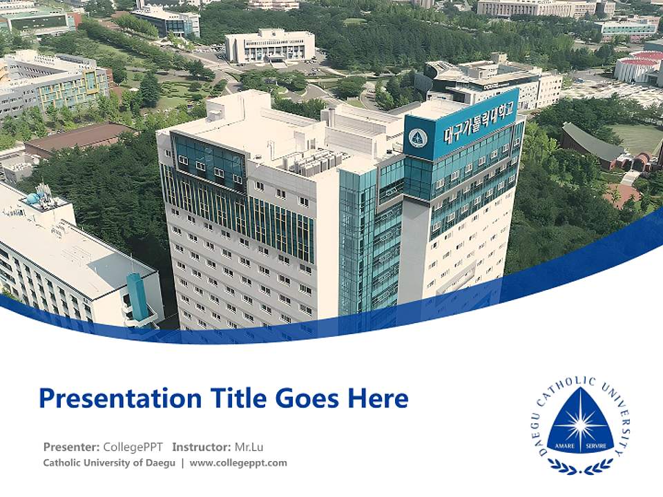 Catholic University of Daegu Course/Courseware Creation PPT Template4:3 ratio PPT effect preview image5