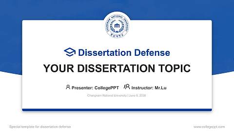 Chungnam National University Graduation Thesis Defense PPT Template