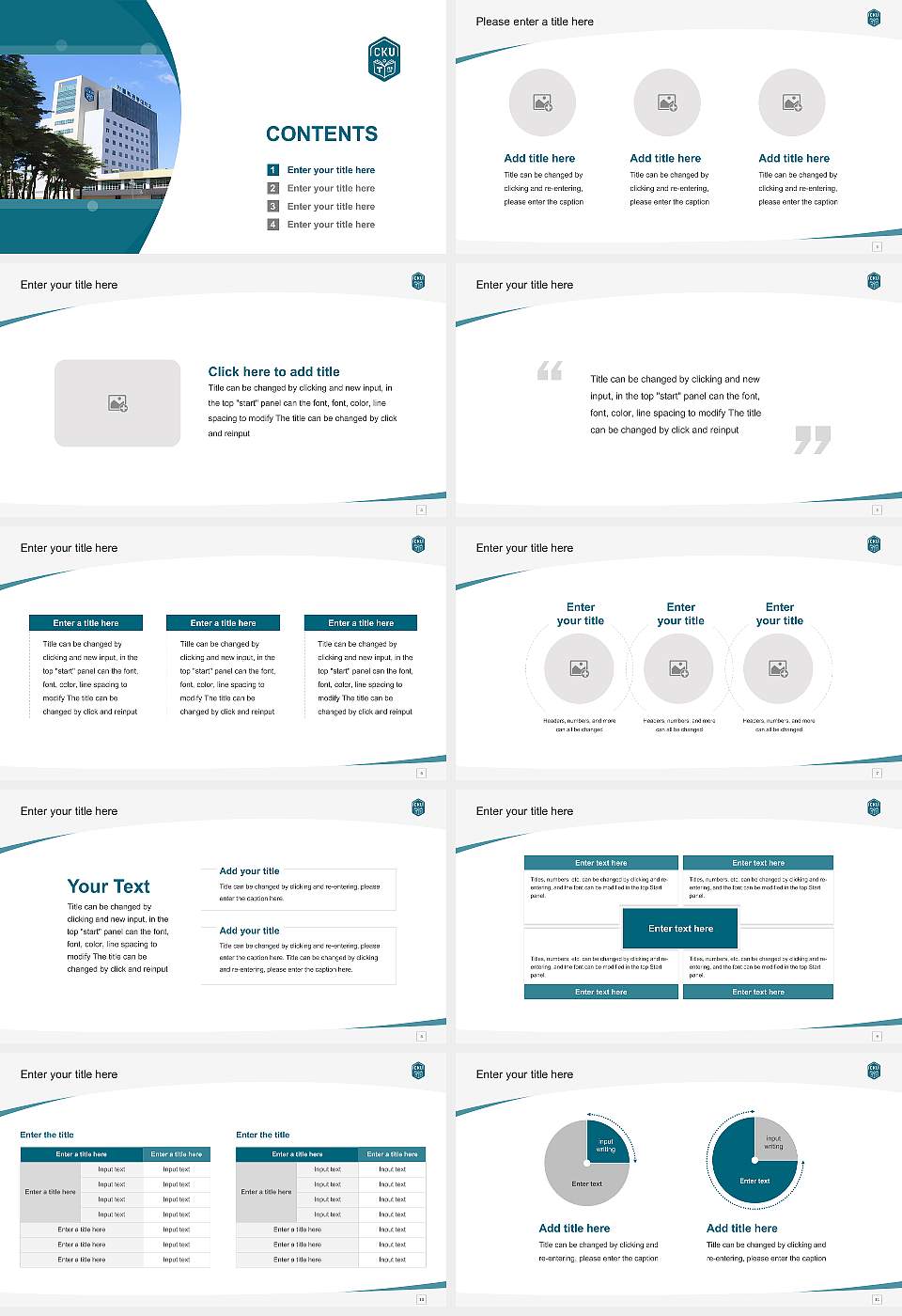 Catholic Kwandong University Course/Courseware Creation PPT Template16:9 ratio PPT effect preview image2