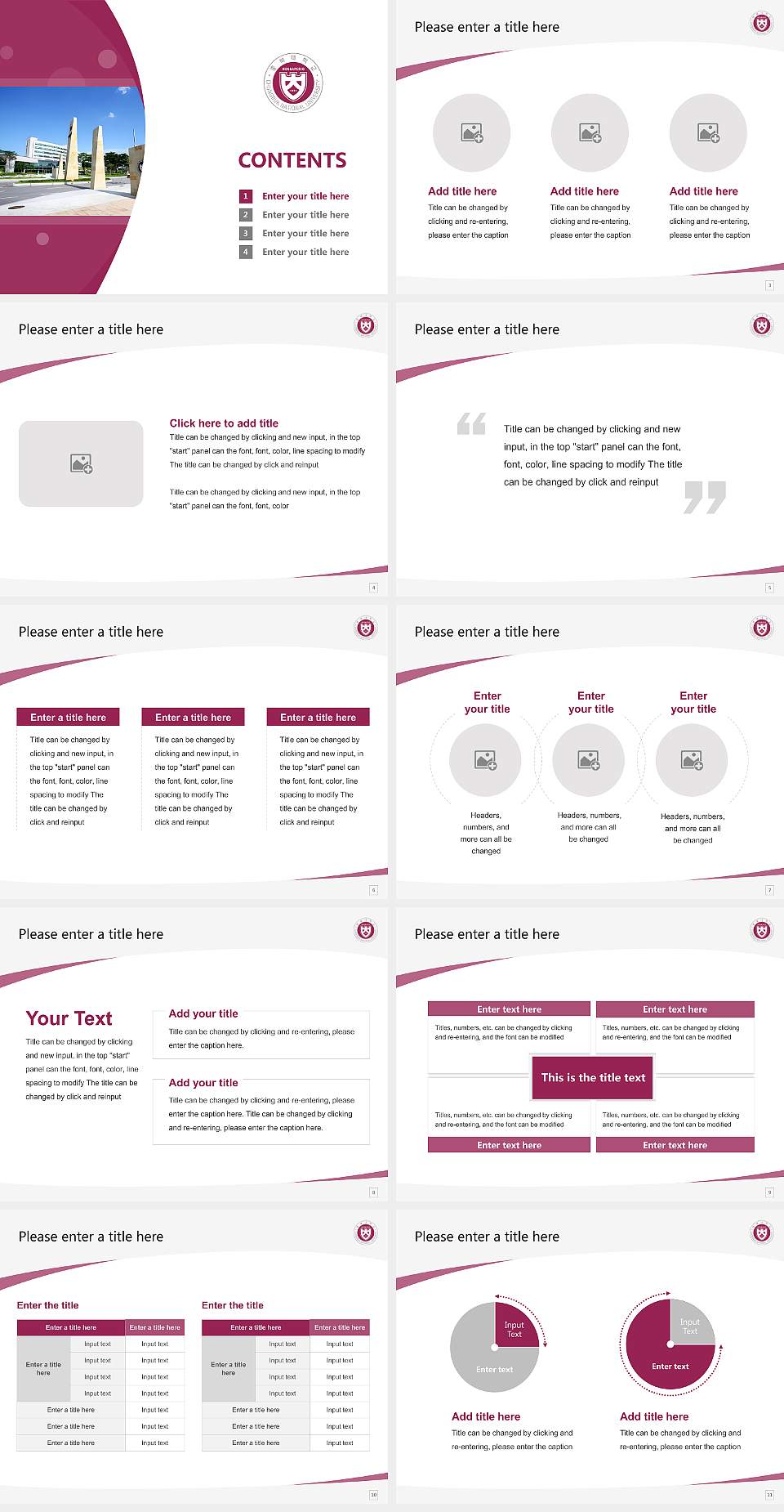 Chungbuk National University Course/Courseware Creation PPT Template4:3 ratio PPT effect preview image2