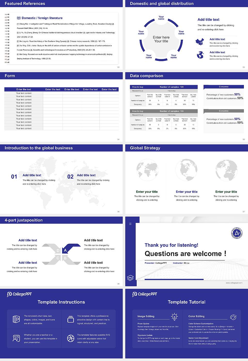 Andong National University Thesis Proposal/Graduation Defense PPT Template16:9 ratio PPT effect preview image4