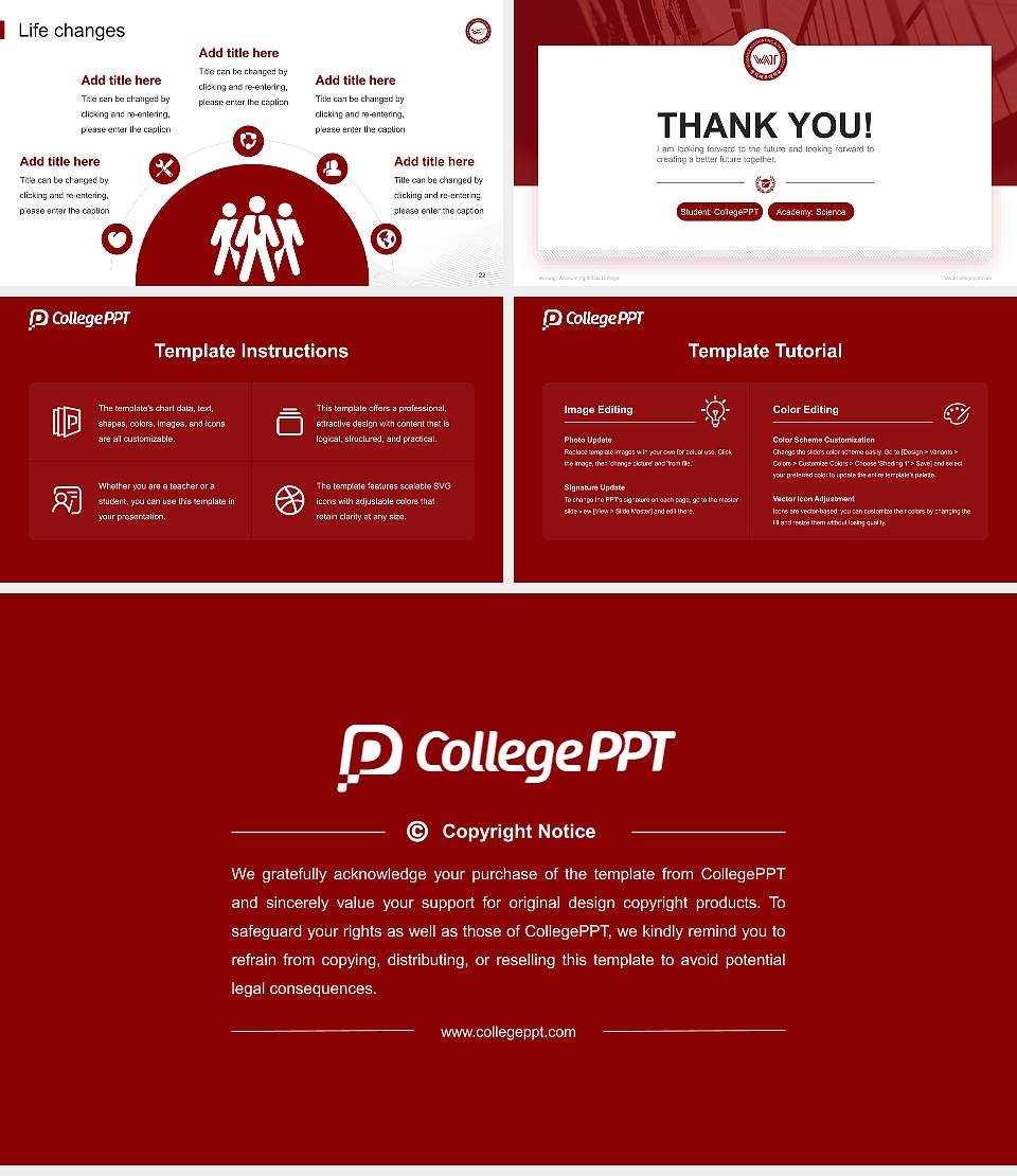 Woongji Accounting & Tax College National Scholarship Defense PPT Template16:9 ratio PPT effect preview image4
