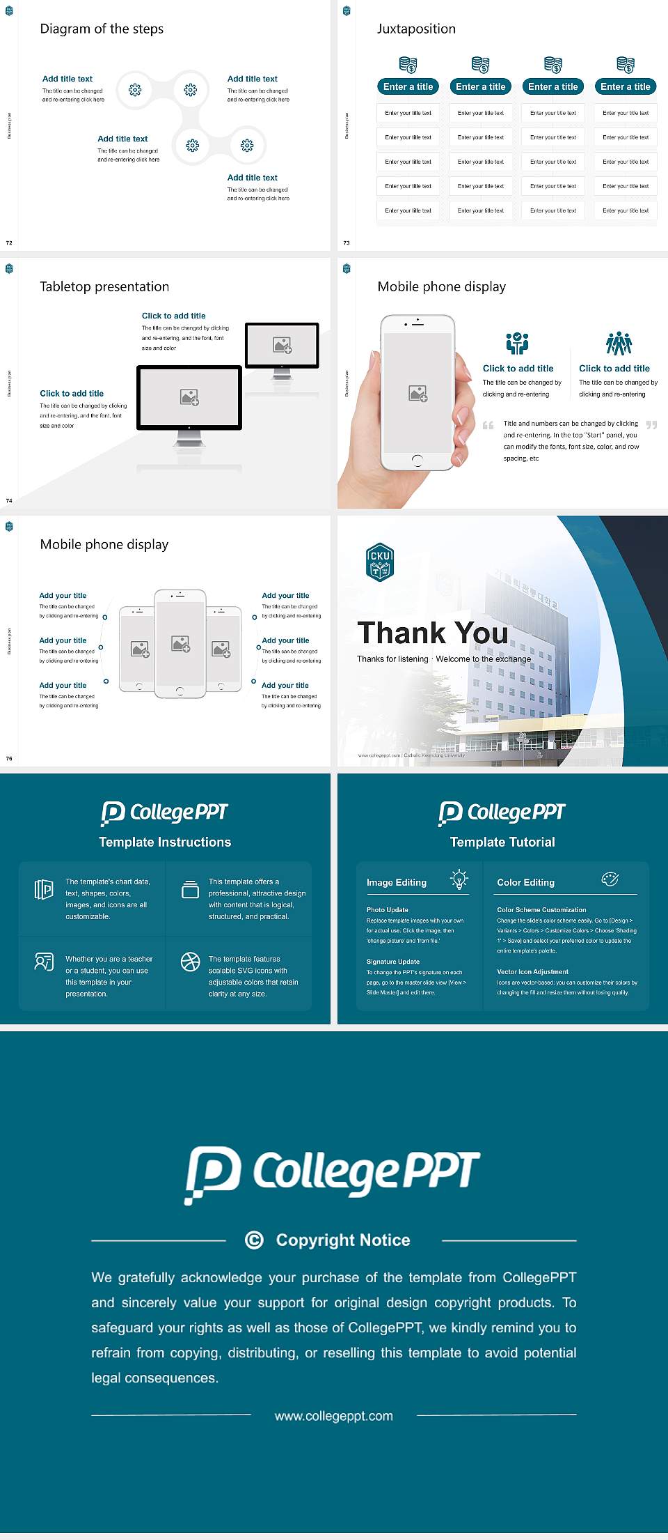Catholic Kwandong University Competition/Entrepreneurship Contest PPT Template4:3 ratio PPT effect preview image9