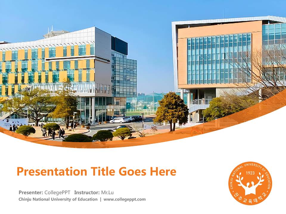 Chinju National University of Education Course/Courseware Creation PPT Template4:3 ratio PPT effect preview image5