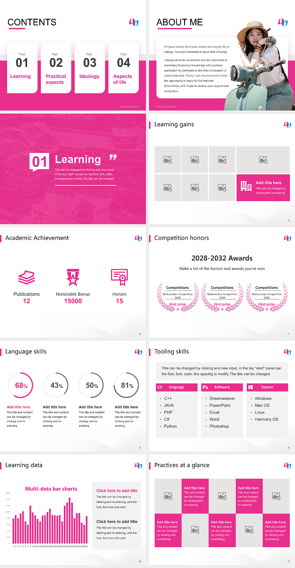 Daegu Arts University National Scholarship Defense PPT Template_Slide preview image2