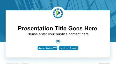 Cheongju National University of Education National Scholarship Defense PPT Template