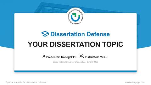 Daegu National University of Education Graduation Thesis Defense PPT Template