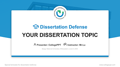 Daegu National University of Education Graduation Thesis Defense PPT Template