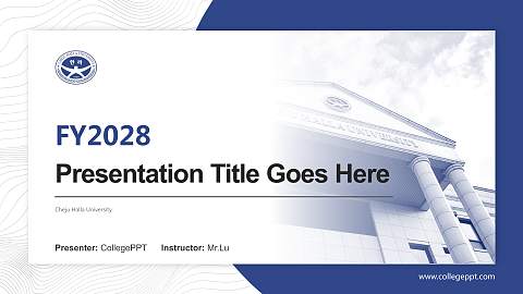Cheju Halla University Academic Presentation/Research Findings Report PPT Template