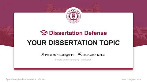 Dongduk Women’s University Graduation Thesis Defense PPT Template